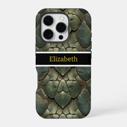 Coque iPhone 16 Pro Motifs de serpent vibrants et complexes (Verso)