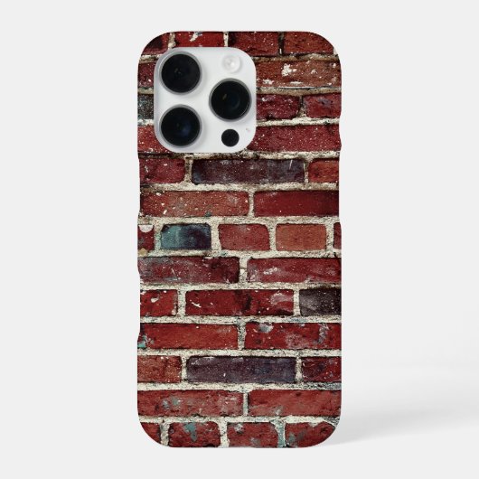 Coque iPhone 16 Pro Mur de briques texture cool motif (Verso)
