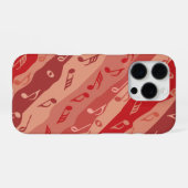 Coque iPhone 16 Pro Musique Note Stripes Reds (Verso Horizontal)