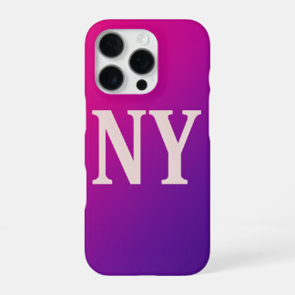 Coque iPhone 16 Pro Neon Skyline NY - Bold & Chic