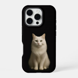 Coque iPhone 16 Pro Noir 4 Luxe iPhone 16 Pro, Chat Turc Angora