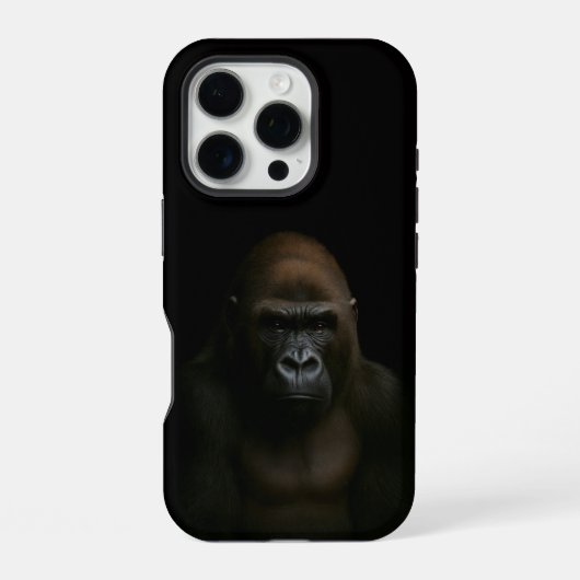Coque iPhone 16 Pro Noir 4 Luxe iPhone 16 Pro, Gorille (Verso)