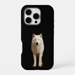Coque iPhone 16 Pro Noir 4 Luxe iPhone 16 Pro, Loup Arctique Ivoire