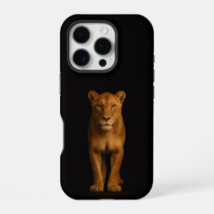 Coque iPhone 16 Pro Noir 4 Luxe iPhone 16 Pro, Noble Lioness
