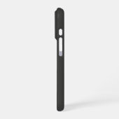 Coque iPhone 16 Pro Nom de chien moderne gris charbon et écriture (Côté gauche)