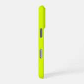 Coque iPhone 16 Pro Nom du monogramme Chartreuse jaune néon (Côté droit)