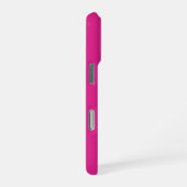 Coque iPhone 16 Pro Nom du monogramme Hot rose Modern (Côté droit)