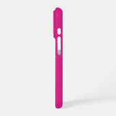 Coque iPhone 16 Pro Nom du monogramme Hot rose Modern (Côté gauche)