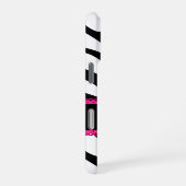 Coque iPhone 16 Pro Nom du monogramme Zebra (Côté droit)