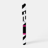 Coque iPhone 16 Pro Nom du monogramme Zebra (Côté gauche)