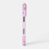 Coque iPhone 16 Pro Nom monogramme rose violet (Côté droit)