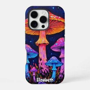 Coque iPhone 16 Pro Nuit de champignons radieux
