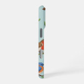 Coque iPhone 16 Pro Oiseaux et fleurs en pixels (Côté droit)