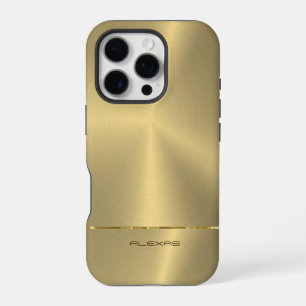 Coque iPhone 16 Pro Or faux brillant