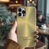 Coque iPhone 16 Pro Or faux brillant