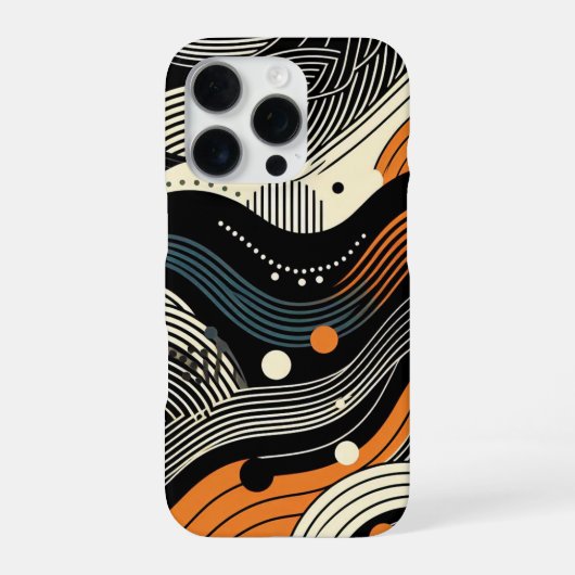 Coque iPhone 16 Pro Orbite de forme d'onde (Verso)