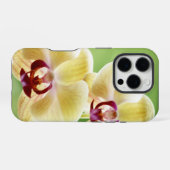 Coque iPhone 16 Pro Orchidée jaune et rose (Verso Horizontal)