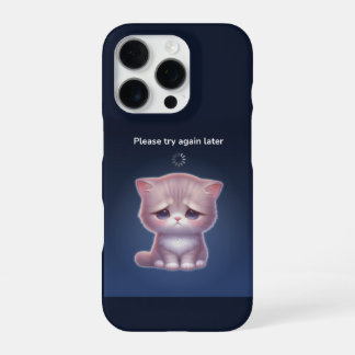 Coque iPhone 16 Pro Overthinking Cat Phone Case – Cute Aesthetic
