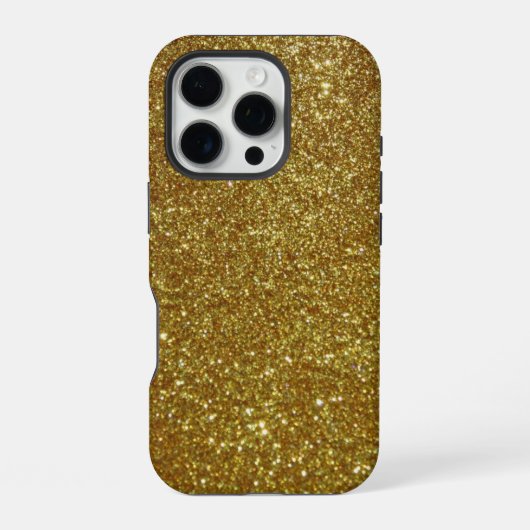 Coque iPhone 16 Pro Paillettes dorées (Verso)