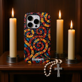 Coque iPhone 16 Pro Paisley Psychedelique
