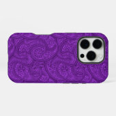 Coque iPhone 16 Pro Paisley Violet (Verso Horizontal)