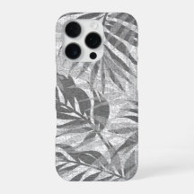 Palmiers Areca Hawaïen Tropical Vintage Gris