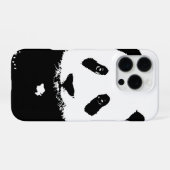 Coque iPhone 16 Pro Panda noir et blanc (Verso Horizontal)