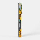 Coque iPhone 16 Pro Panneau de fleurs en verre coloré vibrant (Côté droit)