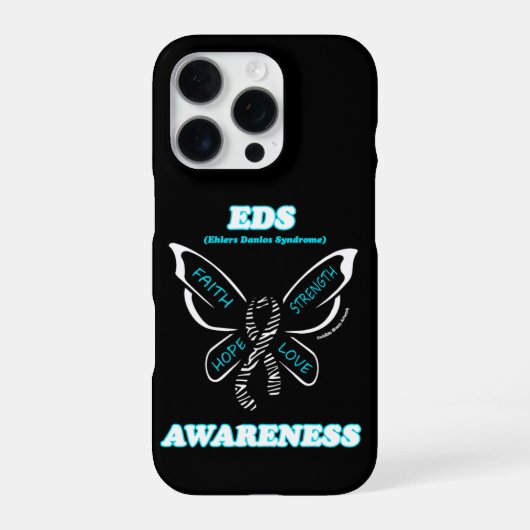 Coque iPhone 16 Pro Papillon/sensibilisation...EDS (Verso)