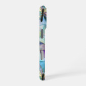 Coque iPhone 16 Pro Papillons bleu turquoise violet (Côté droit)
