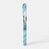 Coque iPhone 16 Pro Papillons bleu turquoise violet (Côté gauche)