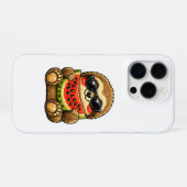 Coque iPhone 16 Pro Paresseux mignon avec pastèque (Verso Horizontal)