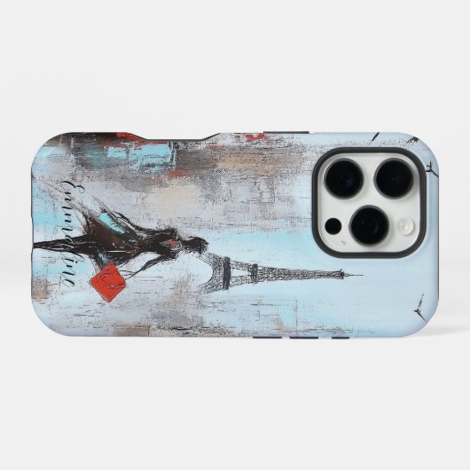 Coque iPhone 16 Pro Paris Bound Woman (Verso Horizontal)