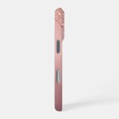 Coque iPhone 16 Pro Parties scintillant rose Gold Blush Votre Nom coqu (Côté droit)