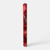 Coque iPhone 16 Pro Passion Rouge Romantique Faux Satin (Côté gauche)