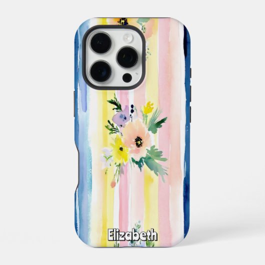 Coque iPhone 16 Pro Pastel Floral (Verso)