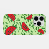 Coque iPhone 16 Pro Pastèque et feuille juteuse (Verso Horizontal)