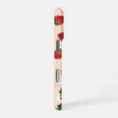 Coque iPhone 16 Pro Pattern featuring strawberries and white flowers (Côté droit)