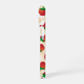 Coque iPhone 16 Pro Pattern featuring strawberries and white flowers (Côté gauche)