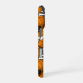 Coque iPhone 16 Pro Pavot orange sur blanc (Côté droit)