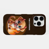 Coque iPhone 16 Pro Paws of Darkness Fire Dog Phone Case – Glowing (Verso Horizontal)