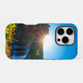 Coque iPhone 16 Pro Paysage de cascade en grès au lever du soleil (Verso Horizontal)