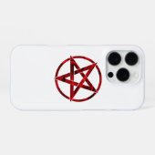 Coque iPhone 16 Pro Pentagramme du Diable Rouge (Verso Horizontal)