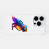 Coque iPhone 16 Pro Perroquet arc-en-ciel (Verso Horizontal)