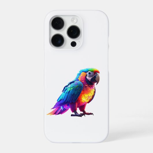 Coque iPhone 16 Pro Perroquet arc-en-ciel (Verso)