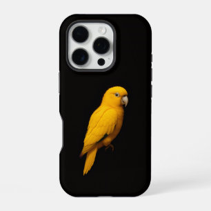Coque iPhone 16 Pro Perroquet doré Black 4 Luxe iPhone 16 Pro