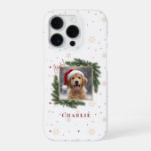 Coque iPhone 16 Pro Personalized Christmas Pet Photo – Holiday  (Verso)