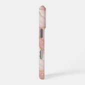 Coque iPhone 16 Pro Personalized Modern Rose Quartz Marble Gold (Côté droit)