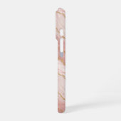 Coque iPhone 16 Pro Personalized Modern Rose Quartz Marble Gold (Côté gauche)