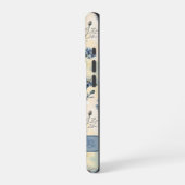 Coque iPhone 16 Pro Personalized Name Blue Wildflowers (Côté gauche)